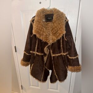 Fabulous Furs Chocolate and Caramel Teddy fur coat